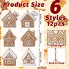 24 Pcs Christmas Gingerbread House Ornaments Gingerbread Hanging Decorations Silicone