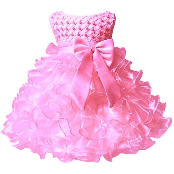 Baby Girl Dresses Ruffle Lace Pageant Party Wedding Flower Girl