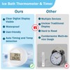 Ice Bath Thermometer Timer, Waterproof IP67, Cold Plunge Thermometer &
