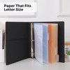 SKYDUE 3 Ring Binder with Clipboard, 2 Inch PU Heavy