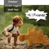 Stegosaurus-Dino Chicken Nugget Plush, Cute Stegosaurus Chicken Nuggets Plush Pillow