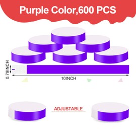 Festival Bands, Pack of 600 Pairs Entrance Bands, Waterproof Party Entrance Bands, 6 Colour Secure Bands for Discos, Carnival, Fairs, Churches, Seminars, Health Checks, Sports Events