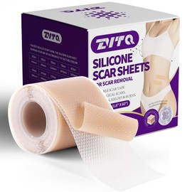 Medical Silicone Scar Sheets with Silicone Gel – Reusable Scar Tape for C-Section, Surgery, Keloids & Burns, 4cm x 1.5m (1.6" x 60") (Nude)