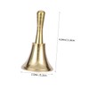 Gatuida Brass Hand Bell Restaurant Service Bell for Christmas Decoration
