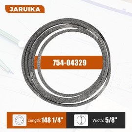 Jaruika 754-04329 Deck Belt Replacement for Cub Cadet Troy Bilt MTD 54 Inch Deck RZT- L54 S54 LX54 ZT1-54 ZT-S54 Z6900 954-04329A 754-04329 754-04329A（5/8" X 148 1/4"）