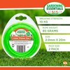 SOL 2pk Trimmer Line 20m x 2mm Green Strimmer Wire,