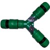 Snap On 3 Way Garden Hose Splitter INLINE with 2
