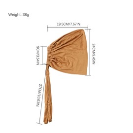 Women Hijab Undercap,2 PCS Breathable Modal Elastic Head Wraps Adjustable Tie Back Hijab Cap Inner Under Scarf Hat Turban for Makeup Sleep Shopping