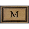 First Impressions Markham Border Double Door, Doormat, Monogrammed M, X-Large