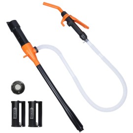 Portable Battery Powered Pump, Battery Operated Liquid Water/Fuel Transfer Pump with Adjustable Flow Control & Filter Design, 2.2 Gallons per Min, For Gasoline Siphon Pump