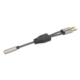 MANHATTAN Headset Adaptor Cable with Aux Y-Audio Splitter 15 cm