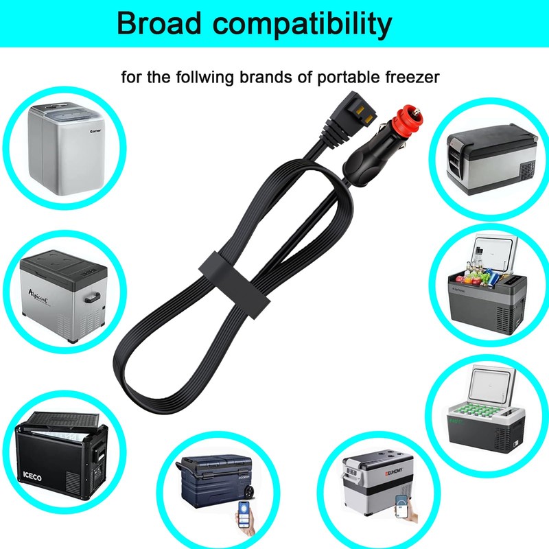 12V Car Refrigerator Power Cord 10 ft DC Adapter Cable