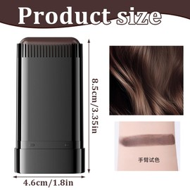 2 Stück Haarfärbekamm,Grauhaarabdeckung Frauen, Hair Concealer Men, Temporärer Wurzelfärbe-Haarfärbepinsel, Haaransatz-Shading-Stick, Hochpigmentierter Haarwurzel-Concealer (Schwarz-Braun)