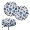 Wiryuouvt Blue Flower Padded Stool Covers - Round Barstool Seat