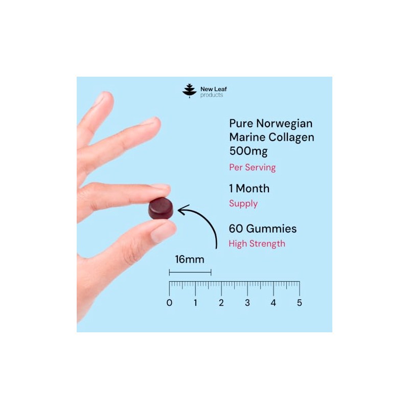 Marine Collagen Gummies for Women, 60 Gummies 1 Month Biotin,