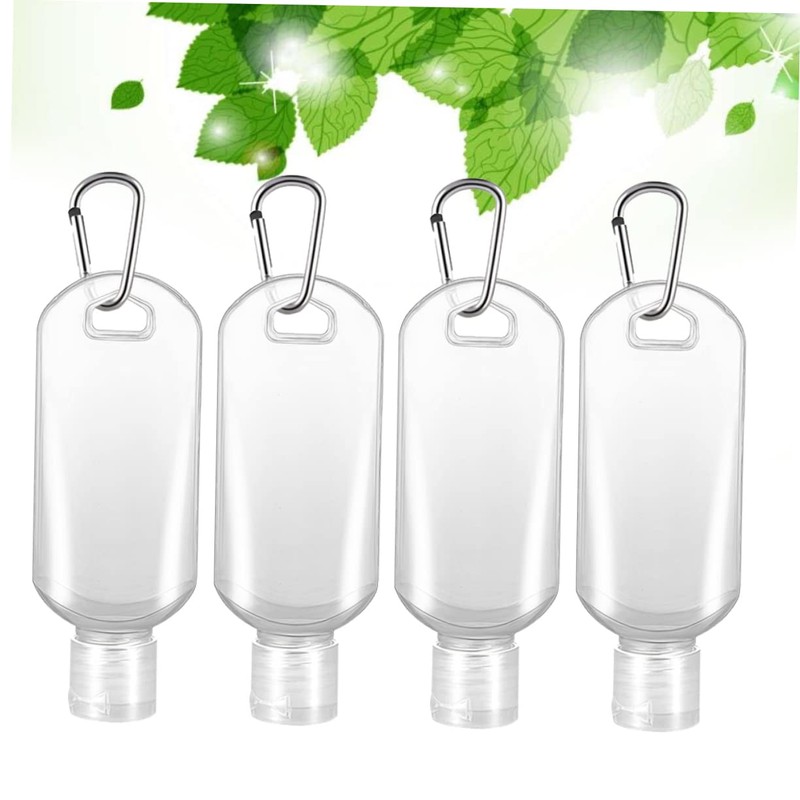 Ipetboom 8pcs Refillable Hand Bottles with Hook Durable Travel Squeeze