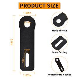 Ham Antenna Ditch Bracket Extension – Ditch Light Bracket Extensions Compatible with Truck and SUV Ditch Light Brackets (Universal, Fits Most Brands) – LED Ditch Light Mounting Brackets Extension Kit