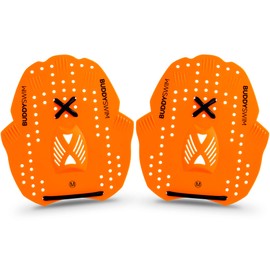 BUDDYSWIM Swimming Paddles Power Paddle for Upper Body Training Hand Paddle for Static Swimming and Strength Training of Core, Chest, Back and Arms