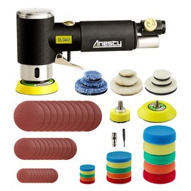 Anesty 25 mm 50 mm 75 mm Compressed Air Random Orbital Sander Mini Polishing Machine Car Polisher Set