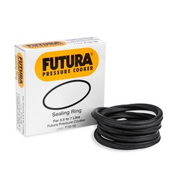 FUTURA Rubber Futura Sealing Ring For 3.5 Litre To 7 Litre Futura Pressure Cookers, Black, Standard (F10-16)