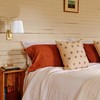 AXILAND Wall Sconces Set of Two, Gold Fabric Shade Wall