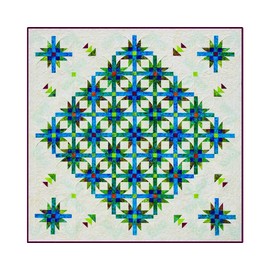 Southwind Designs Mexican Star Dance Dimensional Quilt Pattern SWD-223-MS - 80'' x 80'' or 65'' x 80'' - Quilt Pattern for Adults - Home Sewing and Quilting Projects