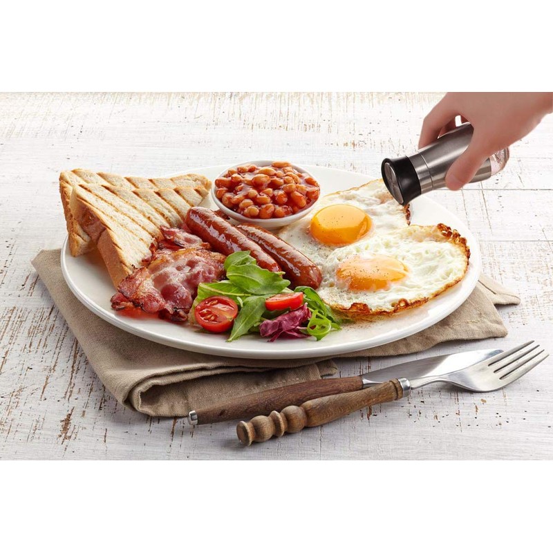 Lonffery Salt and Pepper Shakers Set, Stainless Steel Salt Containers