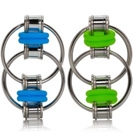 Gifton - Fidgets Flippy Chain Toy - Colorful Fidget Toy Pack - Anxiety ADD ADHD Stress Relief Toy - Gift for Teens Boys Girls Kids Men Women - Christmas Stocking Filler (2 Pack)