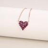 GAVU Women's Heart Necklace with Rhinestones Diamond Heart Pendant in
