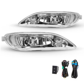 RAPOOSANS Fog Lights Fog Lamps Assembly Kit for 2002-2004 Camry 2005-2008 Corolla 2002-2003 Solara with 9006 12V 55W Halogen Bulbs included Switch and Wiring Kit -1 Set