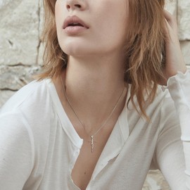 EVER FAITH 925 Sterling Silver Mother's Day from Daughter Mother Cross Necklace, Religious Christian Jewelry Unique Mom Choker Birthday/Valentines Day for Women