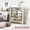 Tangkula 6-Tier Stackble Shoe Rack for Closet, Space Saving Wooden