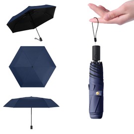 Mustarpicking Parasol, Ultra Lightweight, 6.9 oz (198 g), UV Protection, 100% Full Light Blocking, Heat Blocking, One-Touch Automatic Opening/Closing Umbrella, Compact, Folding Parasol, UV Protection,