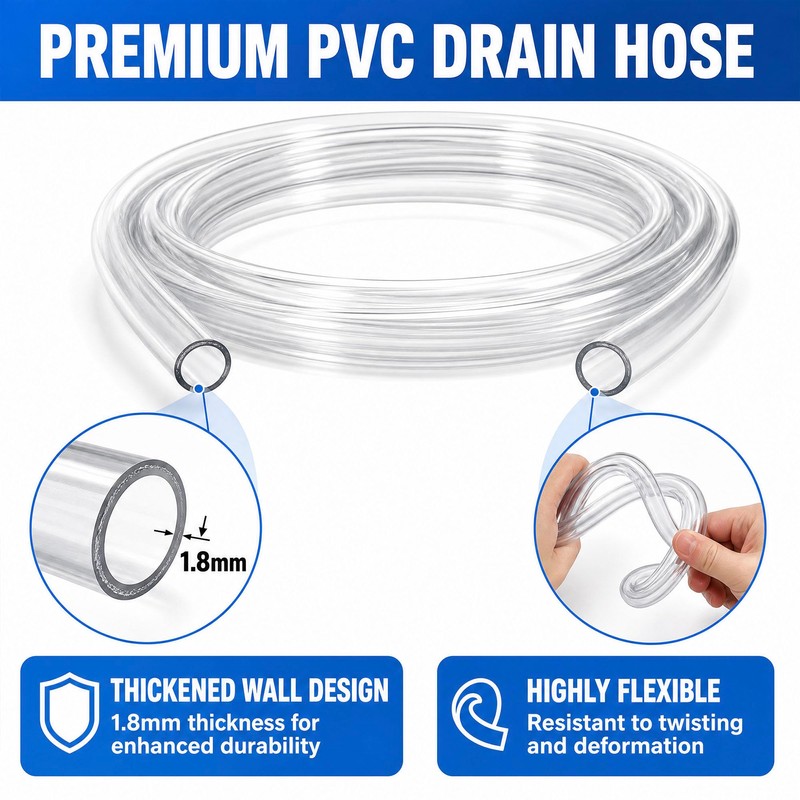 JANLOVE Magnetic Window AC Drain Kit, Air Conditioner Drain Hose