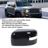 Side Mirror Cap Cover Black UV Protection Scratch Resistant Side