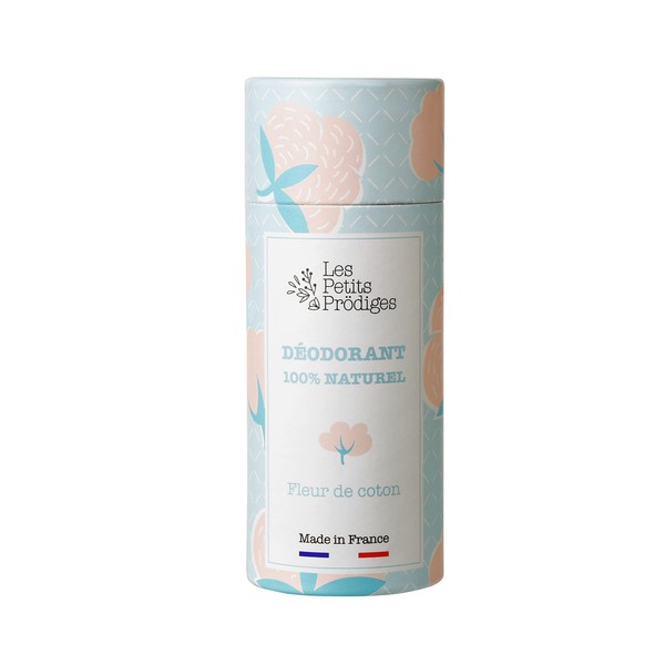 Déodorant Fleur Coton - 100% Naturel Tout Type Peau - Fabriqué en France - Non Testé sur Animaux - Sans Conservateur, Aluminium Ni Parabène - Emballage Recyclable - LES PETITS PRODIGES