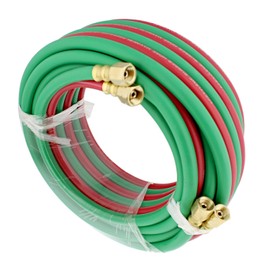 ABN Oxygen Acetylene Hose 1/4 Inch B Fittings Twin Welding Hose Oxy Acetylene Torch Hose Cutting Torch Hoses, 25 Foot