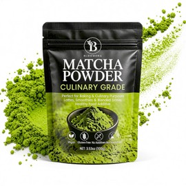 Bloomora Culinary Matcha Powder - Natural Green Tea for Beverages & Baking
