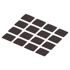 QUARKZMAN 48 Stück Filz-Möbelpads, 1,6 Zoll Quadratische kleine Filz-Stuhlbeinschoner verhindern Kratzer für Möbel-Hartböden, Dunkelbraun