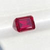 Lab Created Ruby Emerald Cut Loose Gemstone, Vivid Red Synthetic