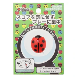 Tabata GV0900 R Score Counter, Easy Operation, Large Number, Good Luck, Ladybug, Counts 1 to 9 Hits, Non-Reset Type, Golf, Golf Round Equipment, Red