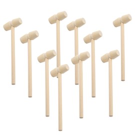 TOYMIS Pack of 10 Mini Wooden Hammer Crab Lobster Mallets Mashing Seafood Shell Crack Hammer Craft Accessories