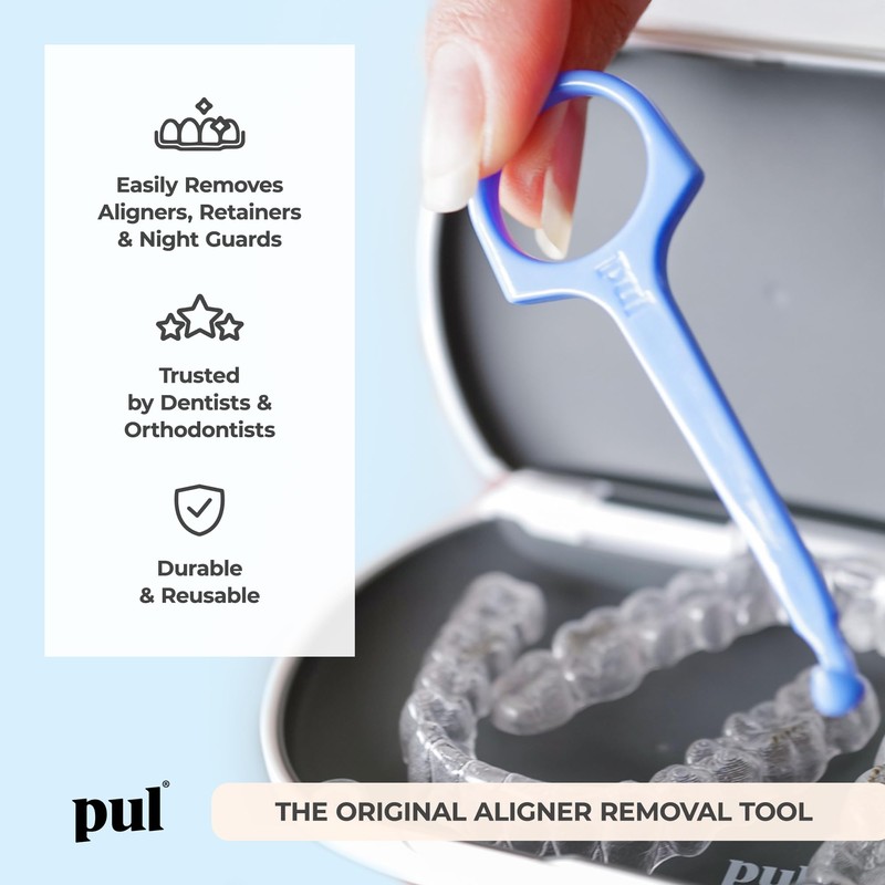 PUL Pack of 1 Reusable Clear Aligner Removal Tool —