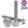 Flanged Hex Head Bolts Stainless Steel Flange Bolt Fully Threaded