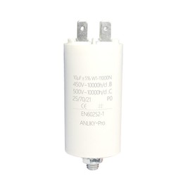 10µF 450V AMP Capacitor Motor Capacitor Starting Capacitor, CBB60 Plug Working Capacitor M8 with Nut Seal (10.0 µF)