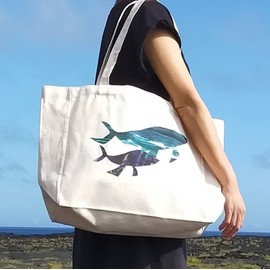 J's Select Tote Shoulder Bag, 2-Way, Large Capacity, Canvas, Logo