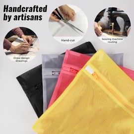 3Pcs Mesh Laundry Bags for Delicates with Premium Zipper, Travel Storage Organize Bag, Clothing Washing Bags for Laundry (GRAY, 6)