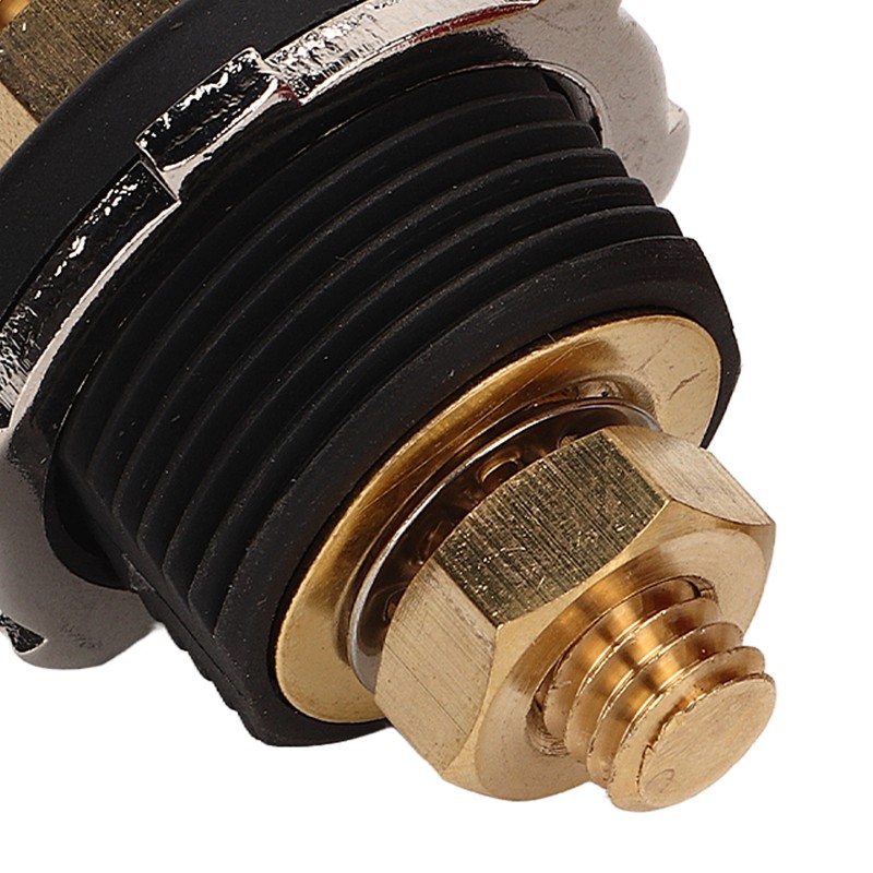 2PCS 3/8in Thru Panel Battery Terminal 250A Black Red Universal