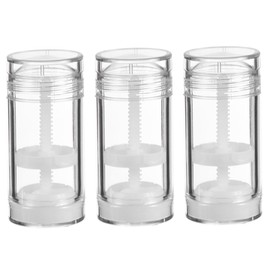 FRCOLOR 3pcs Refillable Lip Balm Containers Transparent Empty Lipstick Tubes Portable Cosmetic Tubes for Travel Outdoor Party Use