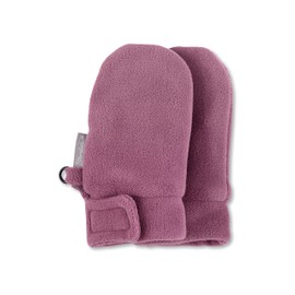 Sterntaler Unisex Baby Mittens Without Thumb Made of Microfleece, with Velcro Glove, Pink, 1 EU, Blackberry